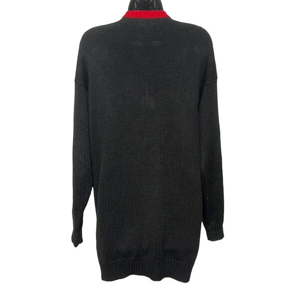 VTG CHRISTMAS CARDIGAN SWEATER 80s 90s GRANDMA COTTAGE PARTY WORK IN PROGRESS M - Picture 3 of 4